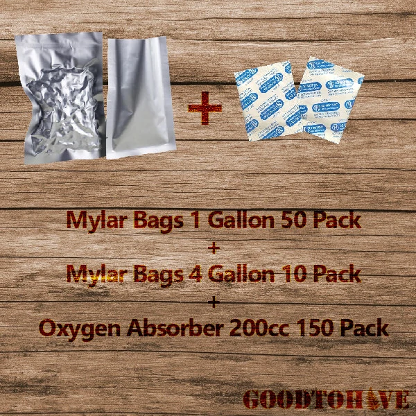 mylar bag starter kit with oxygen absorber